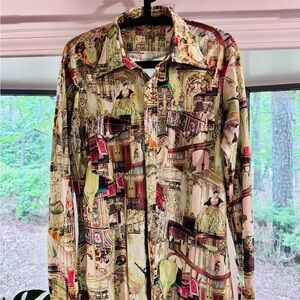 Artistic Print Men's Shirt